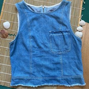 7 For All Mankind, Denim Sleevelass Top